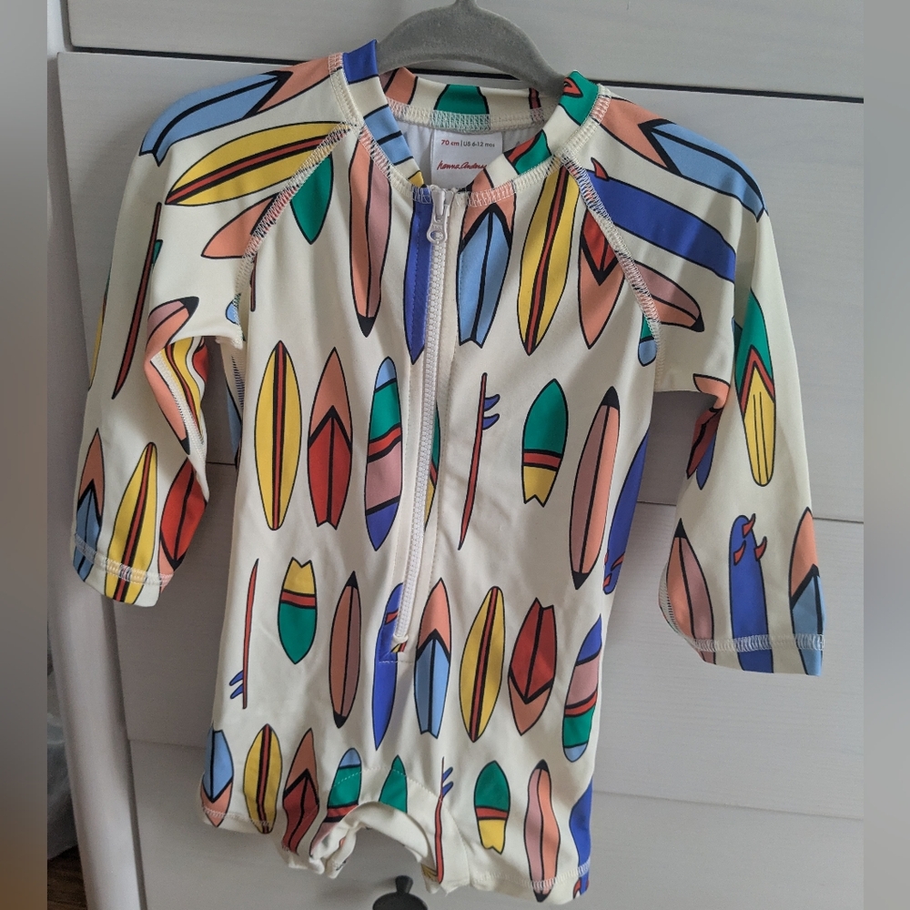 Hanna Andersson Colorful Baby Swimsuit, 6-12 Months